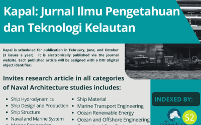 Kapal: Jurnal Ilmu Pengetahuan dan Teknologi Kelautan is Calling for Papers!