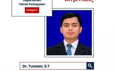 DOSEN MUDA DEPARTEMEN TEKNIK PERKAPALAN, DR. TUSWAN, MENCAPAI JUARA 2 SEBAGAI DOSEN MUDA DENGAN PUBLIKASI TERBANYAK DI FAKULTAS TEKNIK, UNDIP