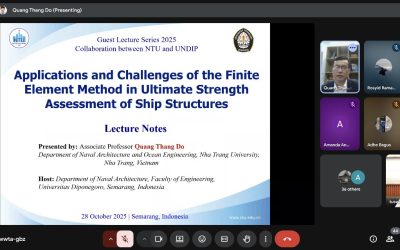 Departemen Teknik Perkapalan UNDIP Gelar Kuliah Tamu Daring Bersama Assoc. Prof. Quang Thang Do dari Nha Trang University, Vietnam